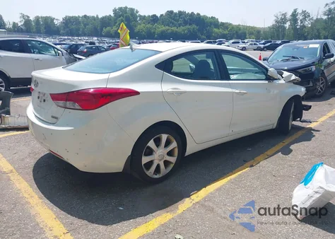 2013 Hyundai Elantra Limited из США, поврежденный, VIN 5NPDH4AE2DH310302